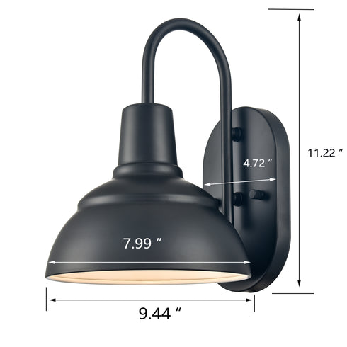 Farmhouse Indoor/Outdoor Wall Sconce Metal Barn Light for patio